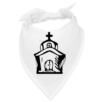 Kirche - Bandana - Weiß - Vorne