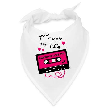 love mix tape - Bandana - Weiß - Vorne