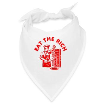 Eat the rich - Bandana - Weiß - Vorne