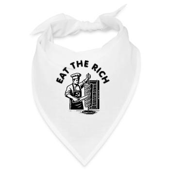 Eat the rich - Bandana - Weiß - Vorne