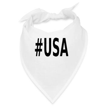 Usa - Bandana - Weiß - Vorne