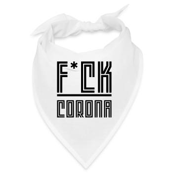 Scheiß auf Corona - Bandana - Weiß - Vorne