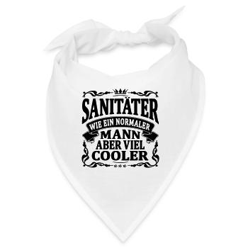 sanitäter aber viel cooler - Bandana - Weiß - Vorne