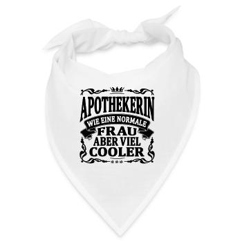 apothekerin aber viel cooler - Bandana - Weiß - Vorne
