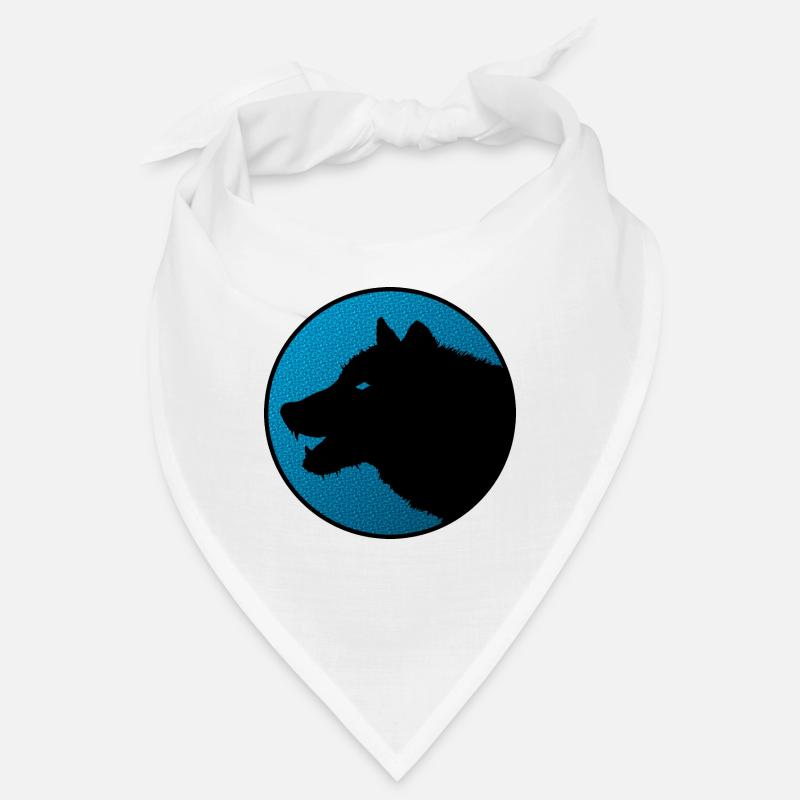 Einsamer Wolf Logo auf Farbe Bandana