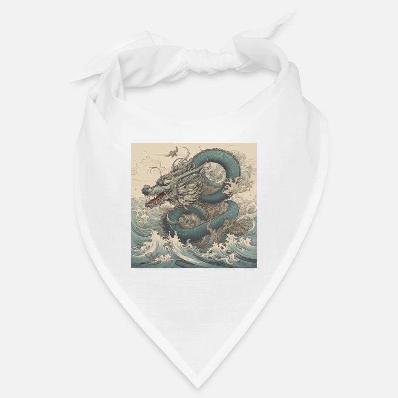 Drache - Bandana - Weiß