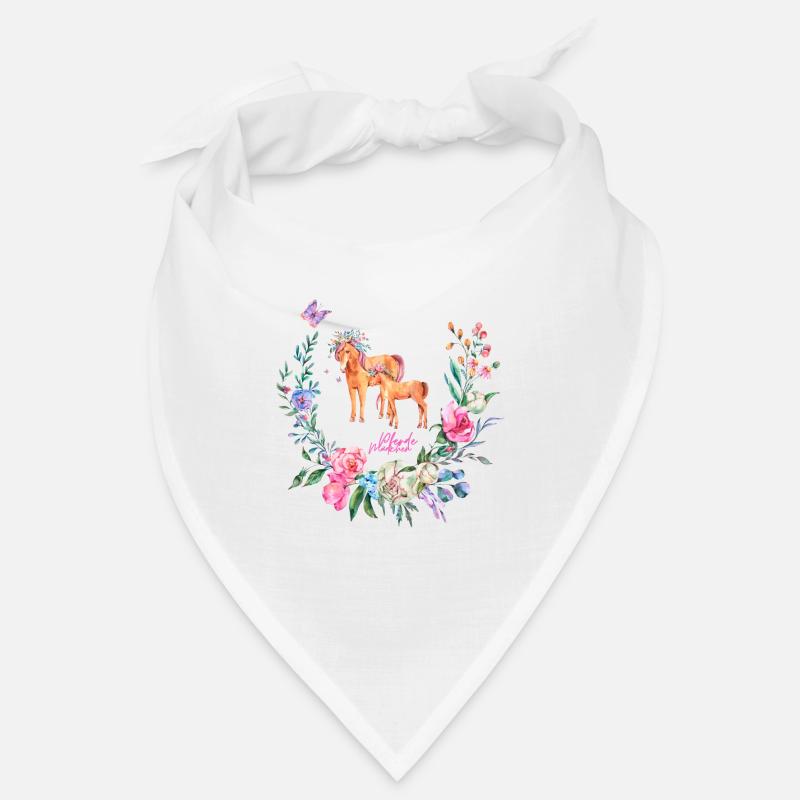 Pferdemädchen Blumentraum Bandana