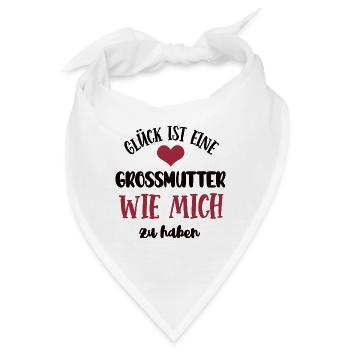 Grossmutter Oma Mama Uroma Mutter Großmutter - Bandana - Weiß - Vorne