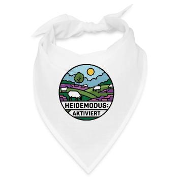 Lüneburger Heide Heidemodus Aktiviert  - Bandana - Weiß - Vorne