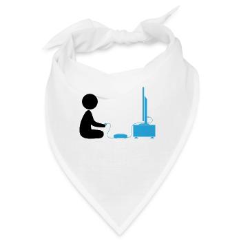 Ein Junge spielt mit seiner Spielekonsole - Bandana - Weiß - Vorne
