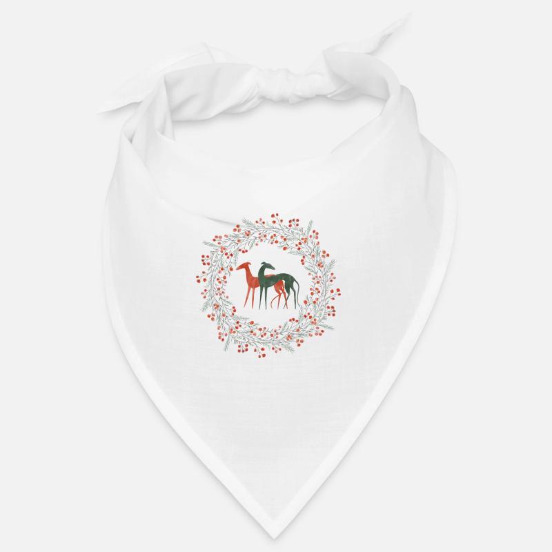 Windhunde im Winterkranz Bandana