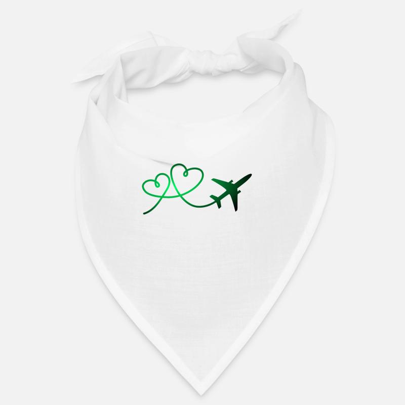 Flugzeug Flieger mit Herz Bandana