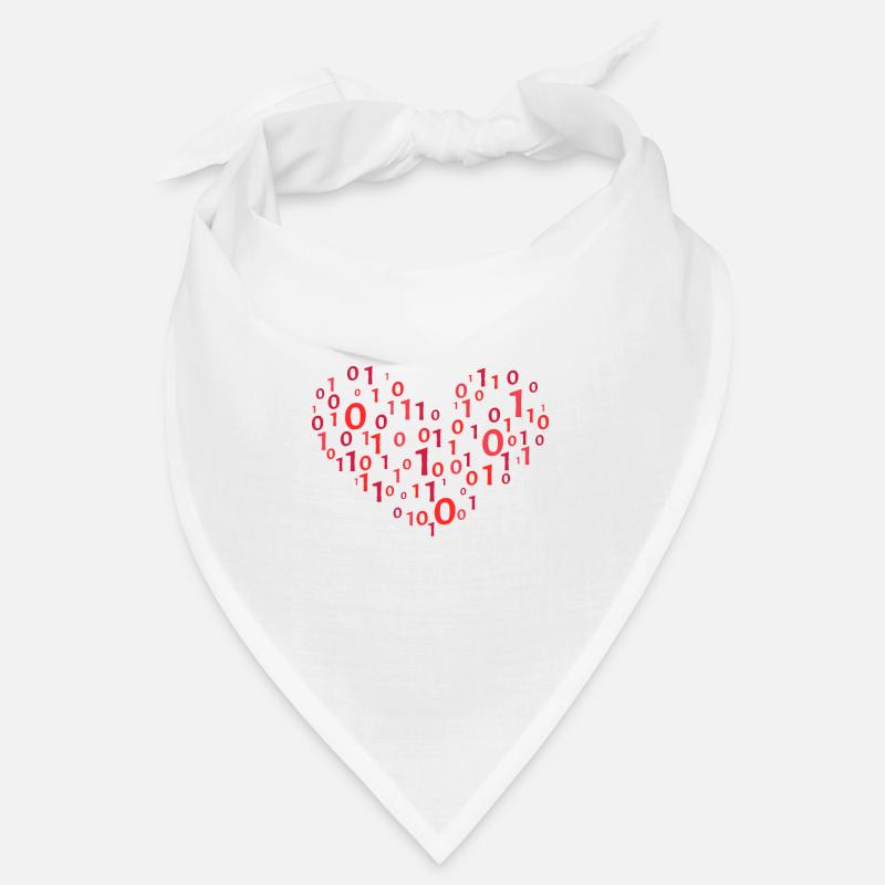 Herz Binär Kodierung Informatik Programmierer Bandana