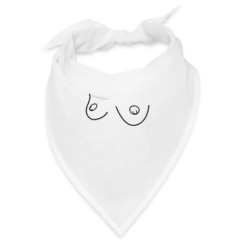 Sexy Brüste - Bandana - Weiß - Vorne