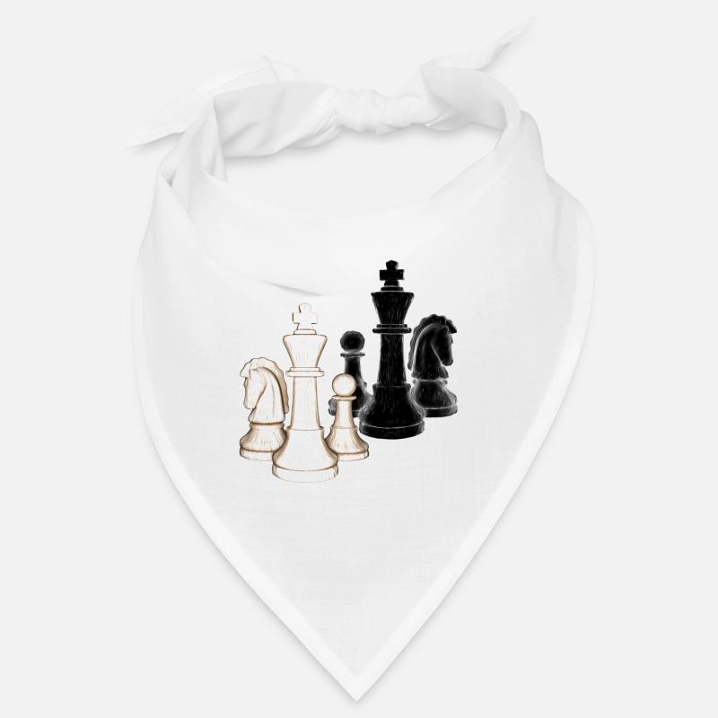 Schach, Schachfiguren, weiß, schwarz Bandana
