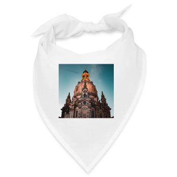 Frauenkirche Dresden - Lokale KI Kunst #1 - Bandana - Weiß - Vorne