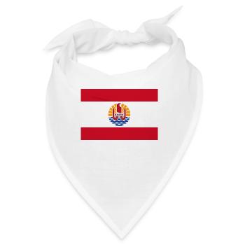 Nationalflagge von Französisch-Polynesien - Bandana - Weiß - Vorne