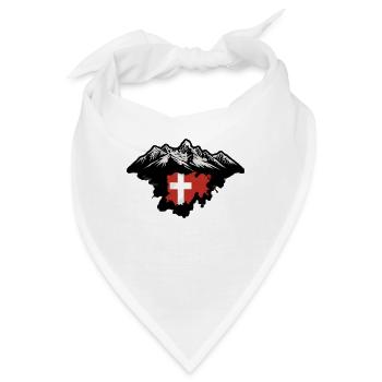 Schweizer Flagge - Bandana - Weiß - Vorne