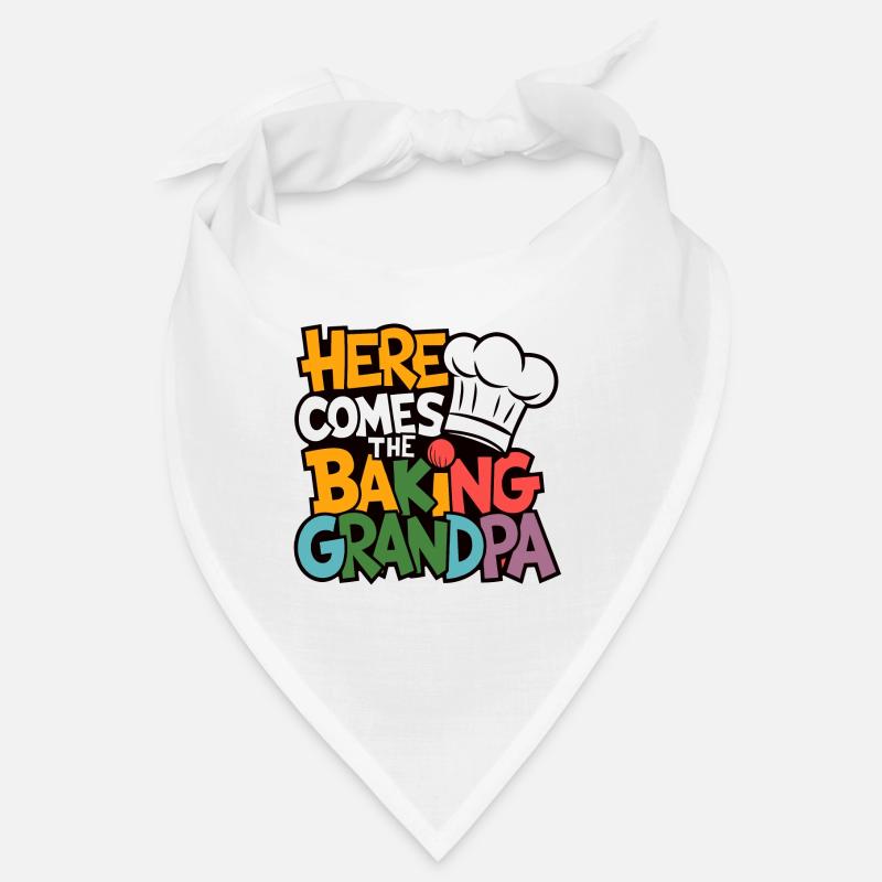 Here comes the baking grandpa funny baker's saying Bandana