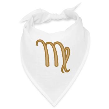 Jungfrau Sternzeichen Zweifarbig Golden - Bandana - Weiß - Vorne
