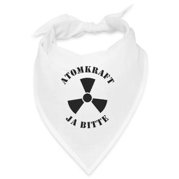 Atomkraft, Ja bitte - Bandana - Weiß - Vorne
