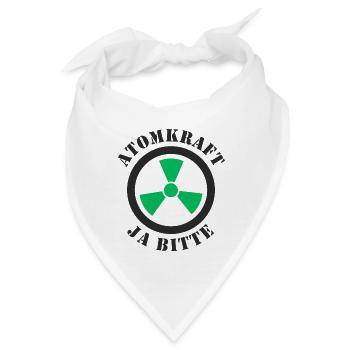 Atomkraft, Ja bitte - Bandana - Weiß - Vorne