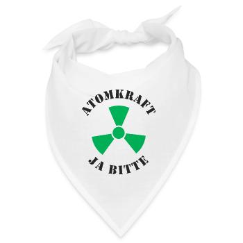 Atomkraft, Ja bitte - Bandana - Weiß - Vorne