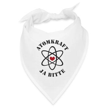 Atomkraft, Ja bitte - Bandana - Weiß - Vorne