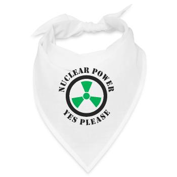 Atomkraft, Ja bitte, Kernenergie - Bandana - Weiß - Vorne