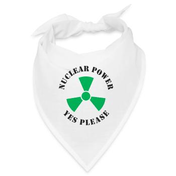 Atomkraft, Ja bitte, Kernenergie - Bandana - Weiß - Vorne