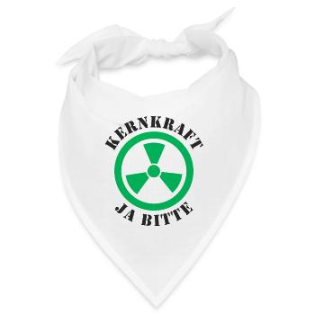 Atomkraft, Ja bitte - Bandana - Weiß - Vorne
