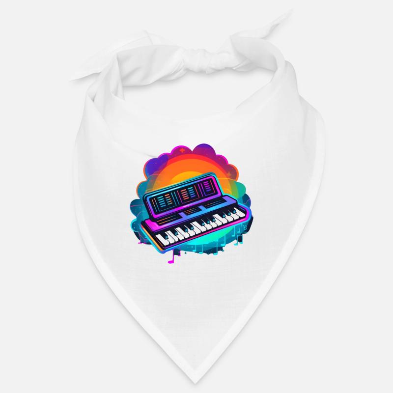 Keyboarder Synthwave 80s Geschenk Bandana