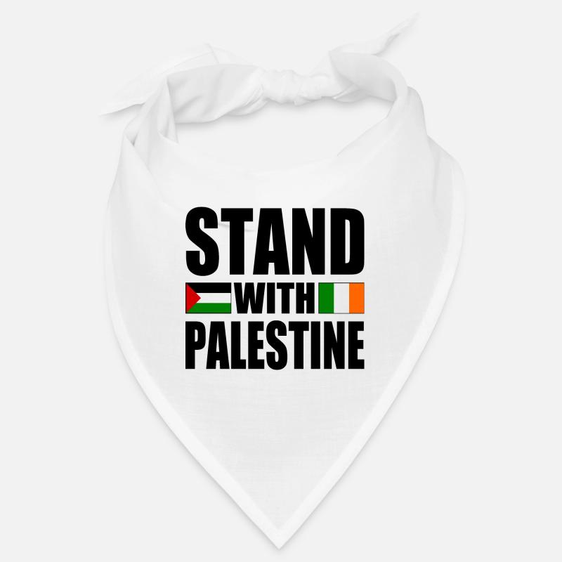 Stand with palestine - Bandana - blanc