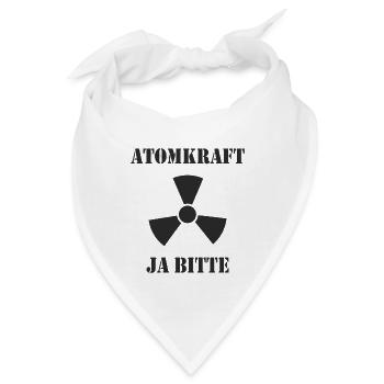 Atomkraft, Ja bitte - Bandana - Weiß - Vorne