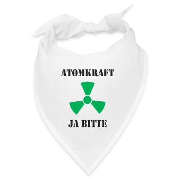 Atomkraft, Ja bitte - Bandana - Weiß - Vorne