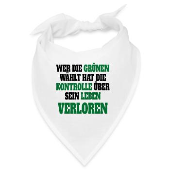 Witze Grüne Die Grünen Habeck Baerbock Partei - Bandana - Weiß - Vorne