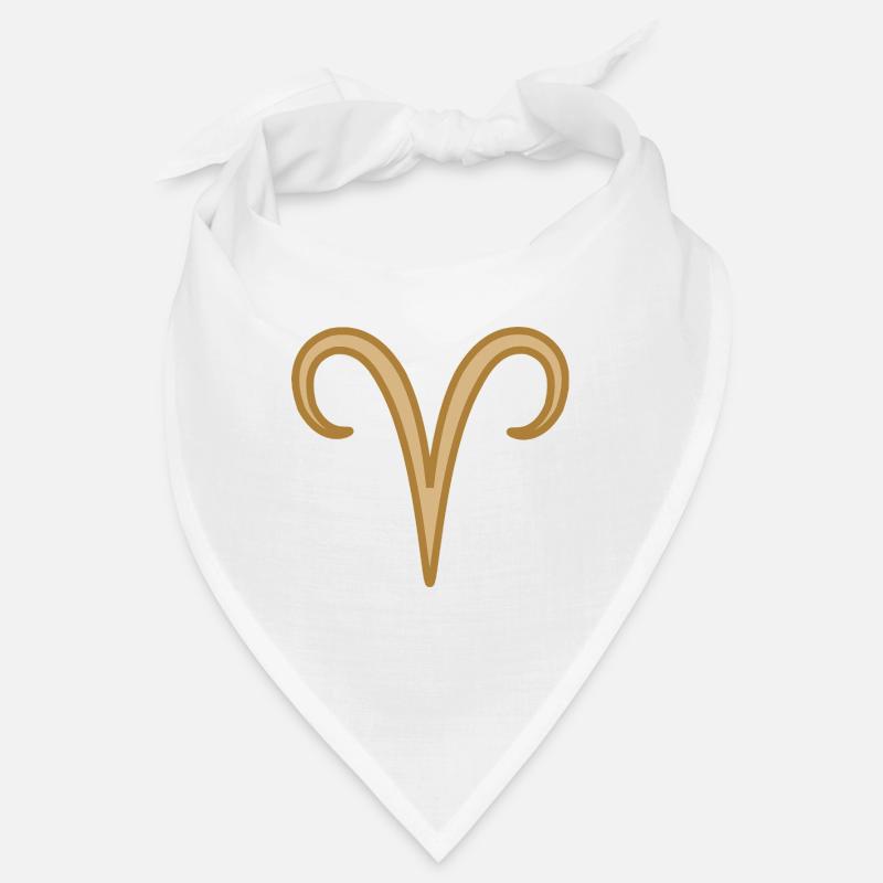 Bélier Symbole du zodiaque Deux tons Doré Bandana