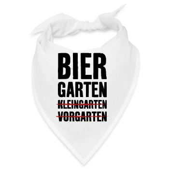 BIER SAUFEN BIERGARTEN BIERSHIRT - Bandana - Weiß - Vorne