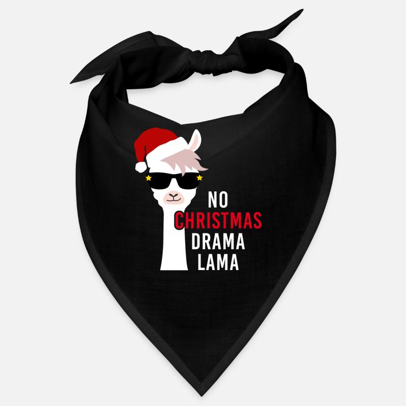 Pas de drame de Noël Lama cadeau de Noël Bandana