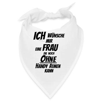 Handy - suche echte Frau - Bandana - Weiß - Vorne