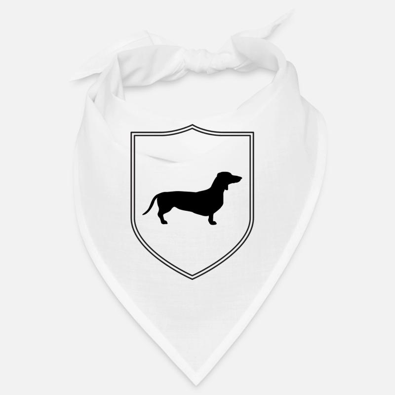 Dackel Wappen - Bandana - Weiß