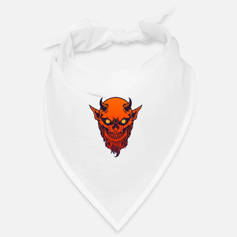 Devil Demon Rot mit Horn und Bart Bandana