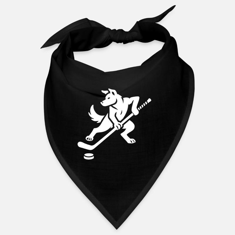 Husky Silhouette Eishockey Minimalistisches Design Bandana