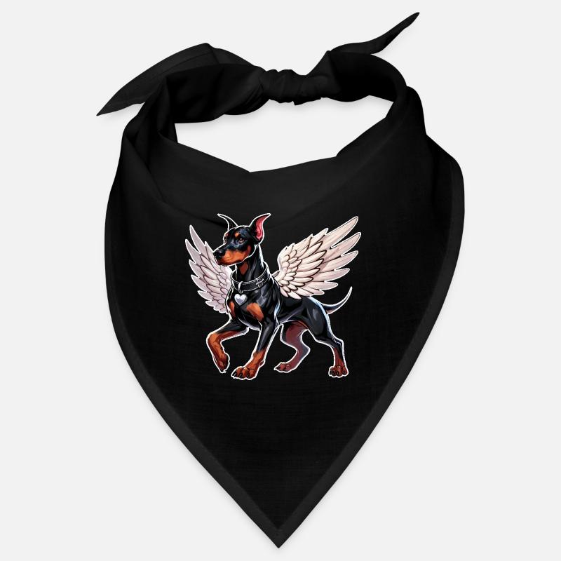 Eleganter Dobermann Engel Liebe Haustier Bandana
