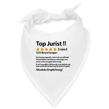 Volljurist Diplom Jurist Sprüche Lustig - Bandana - Weiß - Vorne