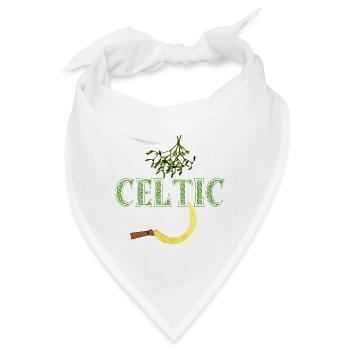 celtic schriftzug mit mistel und sichelen - Bandana - Weiß - Vorne