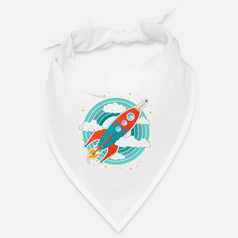 Retro Rocket (circles) Bandana
