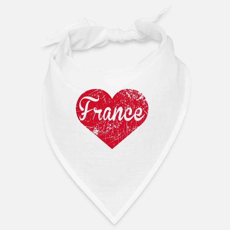 Frankreich Herz Bandana