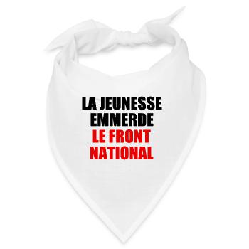 Scheiß auf den Front National - Bandana - Weiß - Vorne