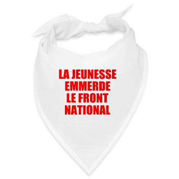 Scheiß auf den Front National - Bandana - Weiß - Vorne